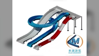 Commercial Fiberglass Water Slides High Quality Water Park Slide