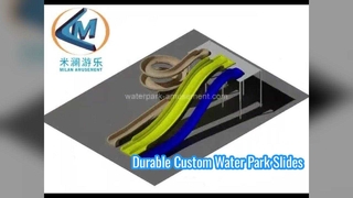 FRP Pool Water Slide Durable Outdoor Water Park Water Slide