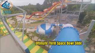 Nice Feature Aqua Amusement  Water Space Bowl Slide with 1.5m Pool depth for sale